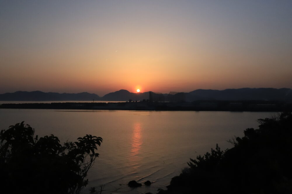 唐船山山頂の夕日